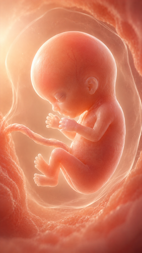 Fetal development illustration at 12 weeks pregnant — how big the baby is this week